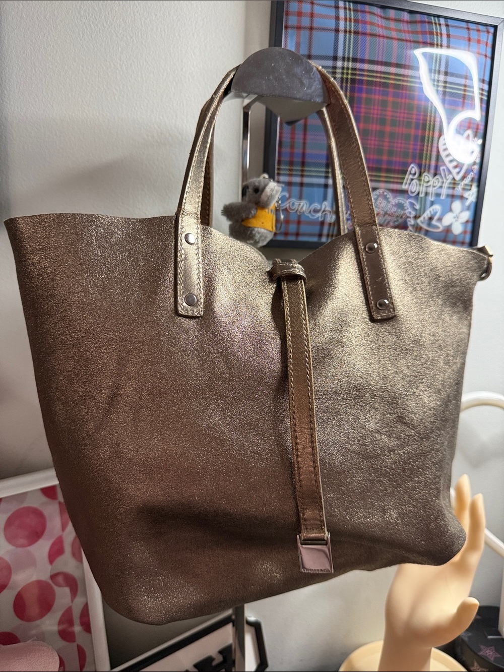 Tiffany & Co. Reversible Leather & Suede Tote